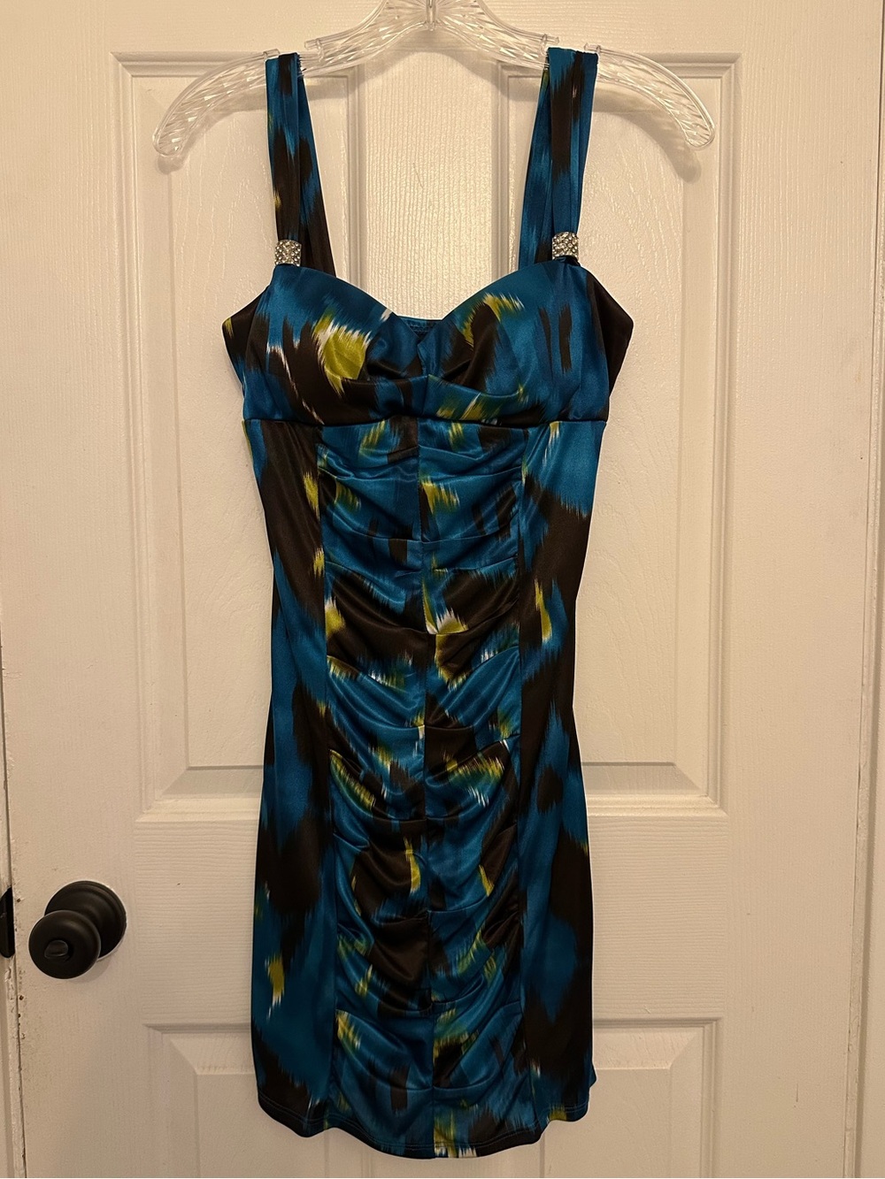 🎈$5🎈 Bodycon Ruched Satin Mini Dress
